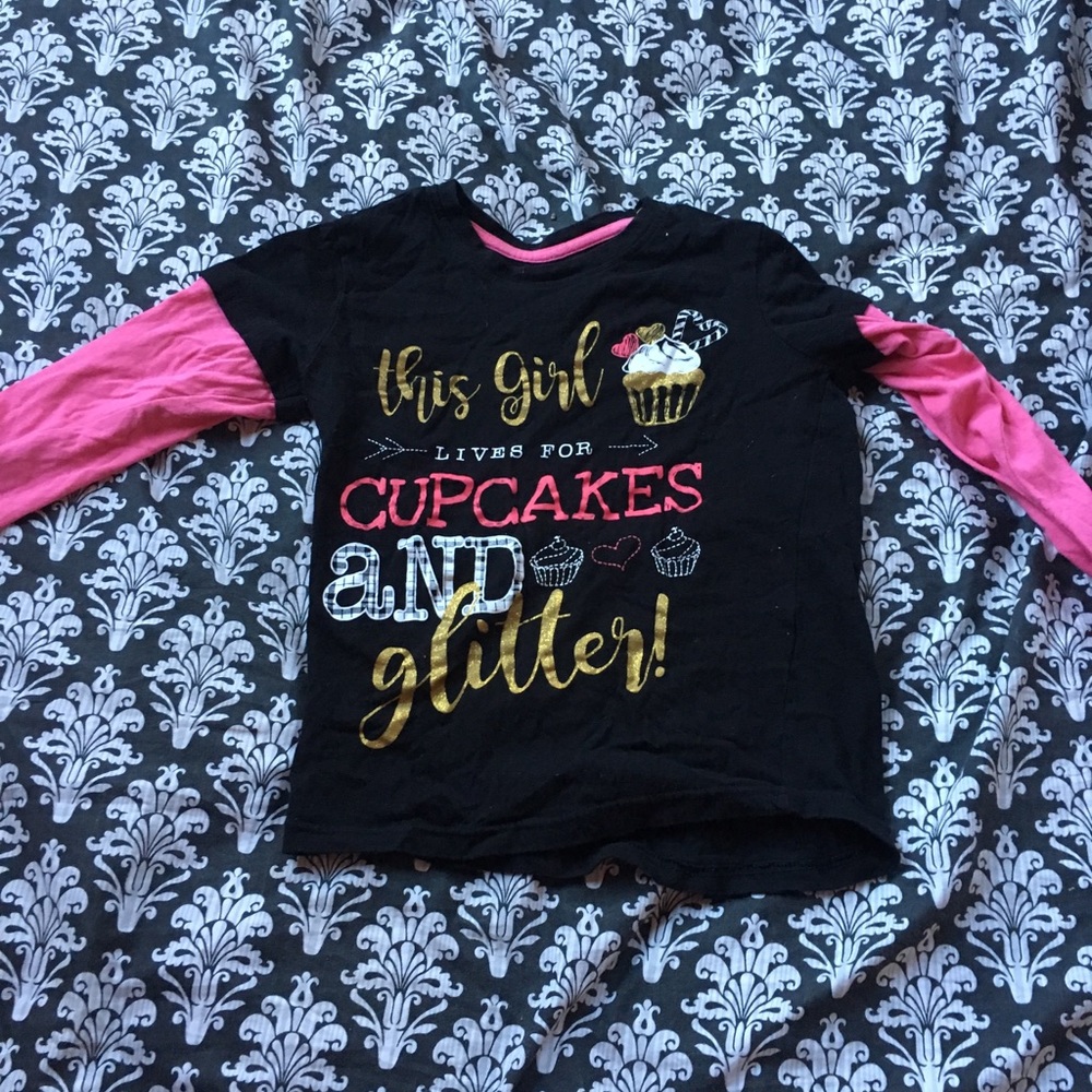Pink and black long Sleeve T-shirt